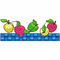 Apple Embroidery Design 6